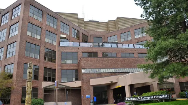 The entrance of Chilliwack General Hospital in Chilliwack, British Columbia