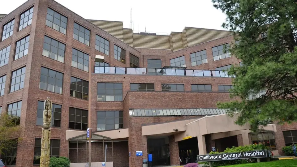 The entrance of Chilliwack General Hospital in Chilliwack, British Columbia