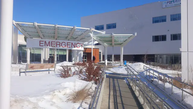 The Emergency entrance canopy at Grace Hospital in Winnipeg, Manitoba