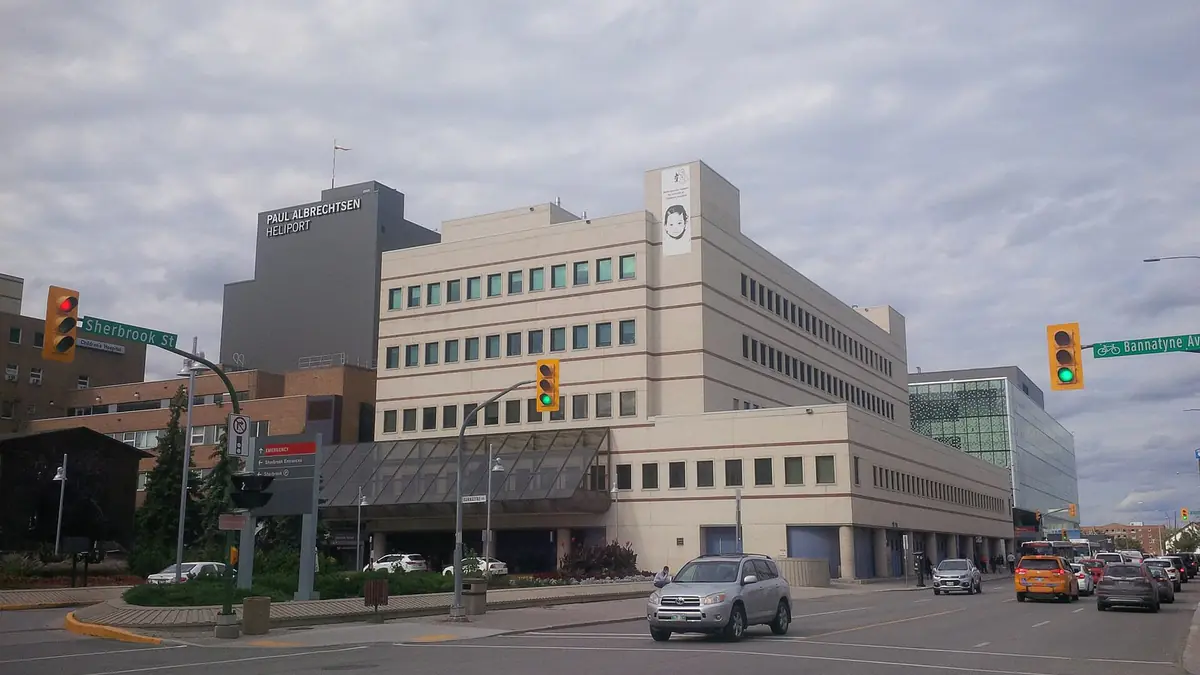 HSC Children's Hospital at Sherbrook Street and Bannatyne Avenue in Winnipeg, Manitoba