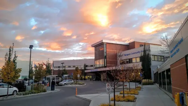 The main entrance of Sturgeon Community Hospital in St. Albert, Alberta